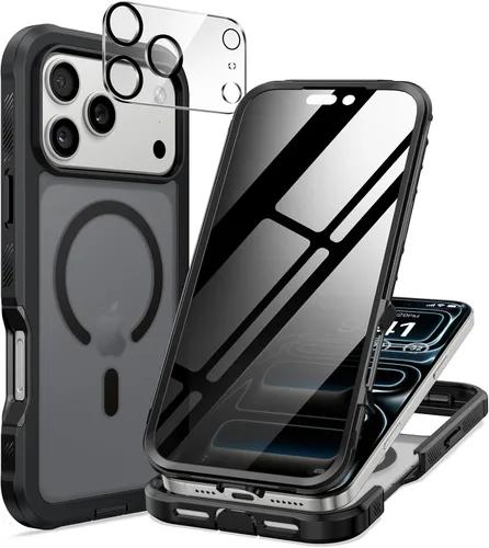 Miniatura 36 de seacosmo para iPhone Air Funda, Carcasa Completa con Protector de Privacidad de Vidrio Templado 9H Integrado y Protector de Lente de Cámara