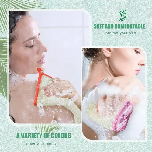 Miniatura 2 de Tatuo Paquete de 10 paños de lavado exfoliantes para cuerpo y cara, exfoliante de baño de tejido suave, toalla de baño exfoliante para eliminar