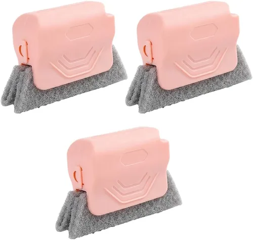 Miniatura 11 de Runsgo Limpiador de rieles de ventana, juego de cepillos de limpieza de mano, para ranuras de deslizamiento de ventanas, líneas de lechada