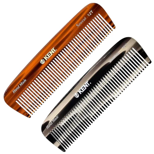 Miniatura 11 de Kent 12T TW Peine de Bolsillo - Peine de Cabello de Dientes Anchos Hecho a Mano para Hombres, Mujeres y Niños - Peine de Viaje, Barba y Bigote