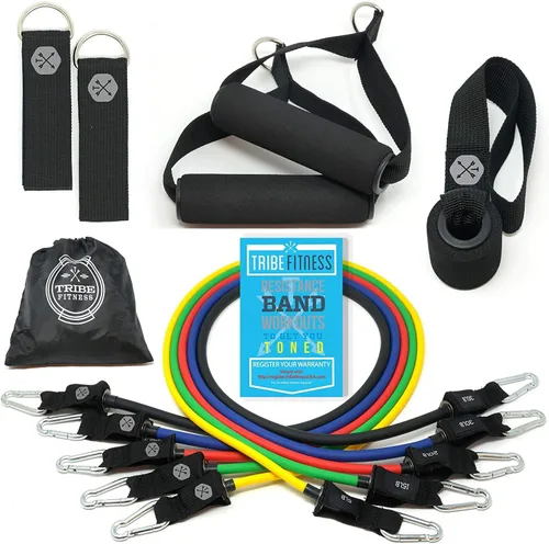 Conjunto de Bandas de Resistencia para Hombres, Mujeres, Ejercicio y Entrenamiento. Bandas de Fitness para Trabajo de Piernas y Bíceps. Bandas de