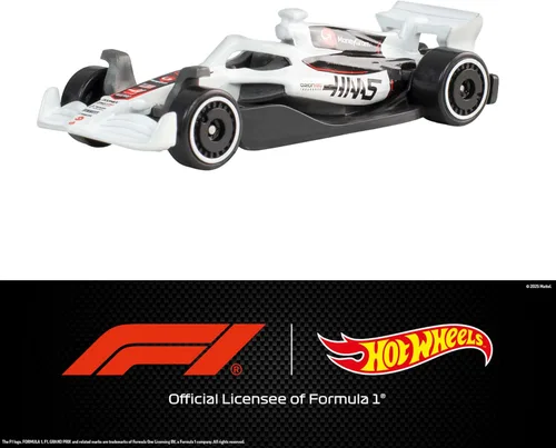 Miniatura 2 de Hot Wheels Paquete de 5 coches Formula 1 a escala 1:64, juego de 5 coches de juguete fundidos oficialmente licenciados, coches de carreras F1