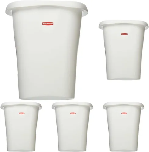 Miniatura 8 de Rubbermaid Bote de basura rectangular con parte superior abierta, 3 galones/12 cuartos de galón, blanco, para debajo