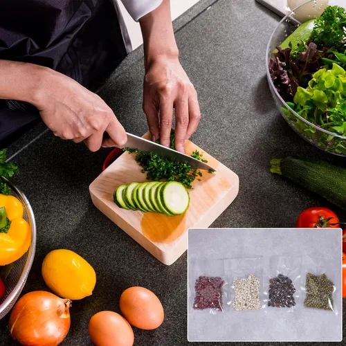 Miniatura 6 de Jeffdad 100 bolsas gruesas selladoras al vacío, bolsas selladoras al vacío pequeñas de 2.7 x 3.9 pulgadas para almacenamiento de alimentos, bolsas