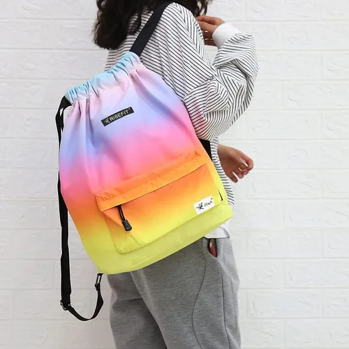 Miniatura 7 de Bolsa impermeable con cordón para ir al gimnasio o la playa, o practicar deportes, unisex