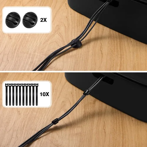 Miniatura 6 de Caja de Gestión de Cables - Caja Organizadora de Cables Grande para Ocultar Regletas de Alimentación y Debajo del Escritorio, Caja Organizadora