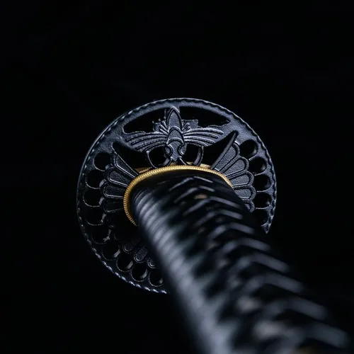 Miniatura 17 de Handforged Samurai Katana Sword - Damascus/1060/1095 High Carbon Steel, Full Tang, Iron Tsuba, Solid Wood Saya - Real Functional Sharp Blade for