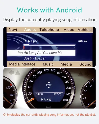 Miniatura 6 de Adaptador de audio Bluetooth para Mercedes-Benz 2008-2012 con puerto AMI, transmisor Bluetooth con sonido aptX-HD y cable AMI