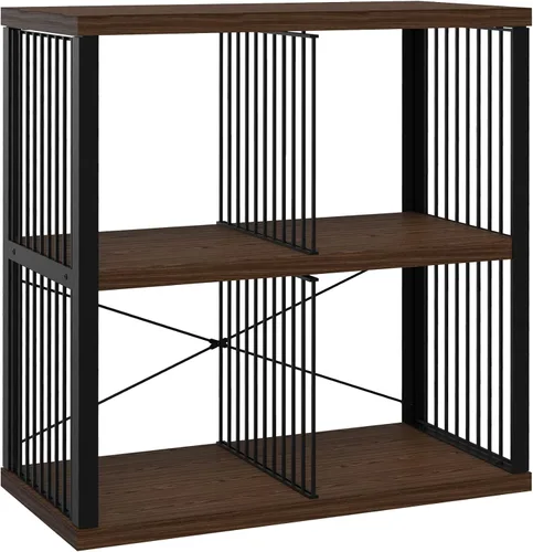 Miniatura 11 de ClosetMaid Estantería organizadora de almacenamiento de 2 cubos, estante de almacenamiento, marco de metal, estantes de madera, fácil montaje