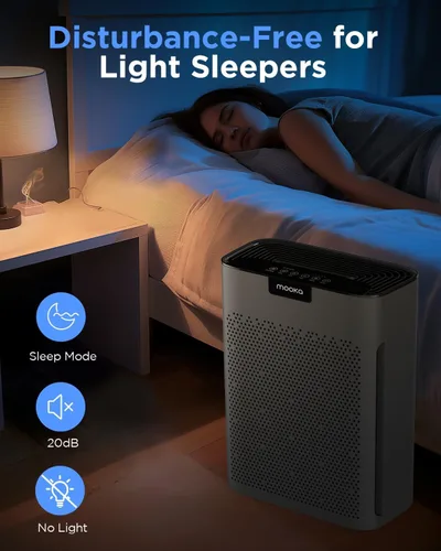 Miniatura 6 de Purificadores de aire para el hogar habitación grande 61 m² con filtros lavables, MOOKA H13 HEPA Purificador de aire para el hogar, habitación