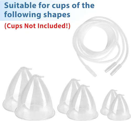 Miniatura 2 de Accesorios para máquinas de terapia de vacío, tubo de manguera tipo Y de silicona premium Yofuly Tubo de vacío de silicona transparente (pequeño)