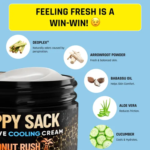 Miniatura 3 de Derm Dude Happy Sack Ball - Desodorante y crema cómoda para hombres, defensa del sudor antirozaduras, control de olores, desodorante e higiene sin