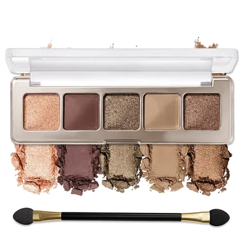Miniatura 18 de Erinde Paleta de maquillaje de sombra de ojos de 9 colores con purpurina y lavanda brillante y mate, violeta, malva, púrpura oscura, plateado