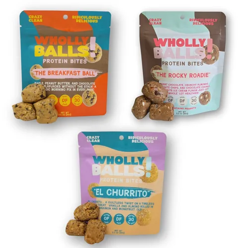 Miniatura 10 de Wholly Balls Protein Bites - Bocadillo saludable a base de plantas - Bolas energéticas altas en proteínas, bajas en azúcar, sin gluten