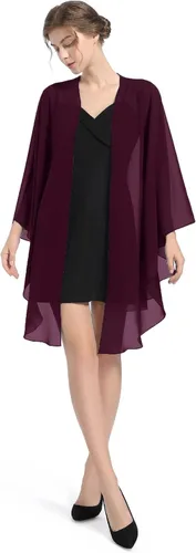 Miniatura 5 de Baoqiya Chales y envolturas de gasa para fiesta de boda, bufanda para mujer, vestido de noche nupcial en vestidos de ocasiones especiales