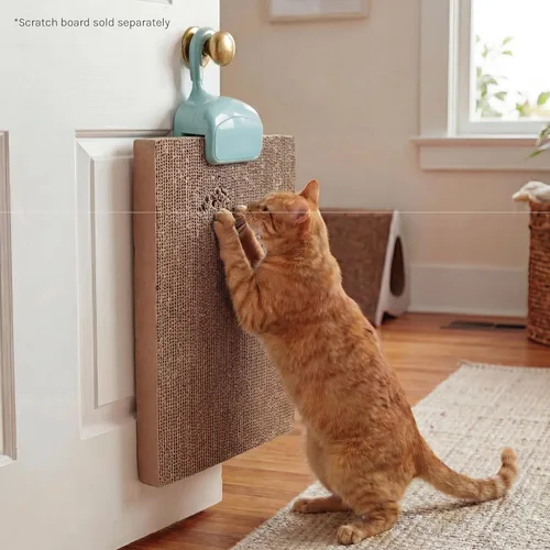 Miniatura 4 de Kitty City Clip rascador para gatos sobre la puerta – Soporte vertical para rascador para gatos – Protege muebles y puertas – Se adapta a la mayoría