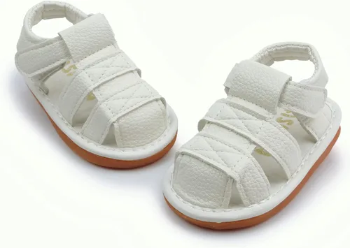 Miniatura 3 de WILLFUN Sandalias chirriantes de verano para bebé, niño, niña, suela de goma de primera calidad, puntera cerrada, antideslizantes, zapatos