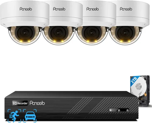 Miniatura 14 de Sistema de seguridad de 4 cámaras, 8 canales, 4 cámaras PoE IP con cable de 5 megapíxeles para exteriores, detección de vehículos humanos AI, audio