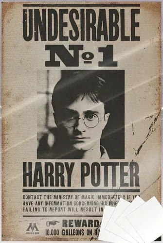 Miniatura 7 de Harry Potter - Póster/impresión de película (Indeseable No. 1 - Harry Potter - buscado/Mugshot) (tamaño: 24 x 36 pulgadas)