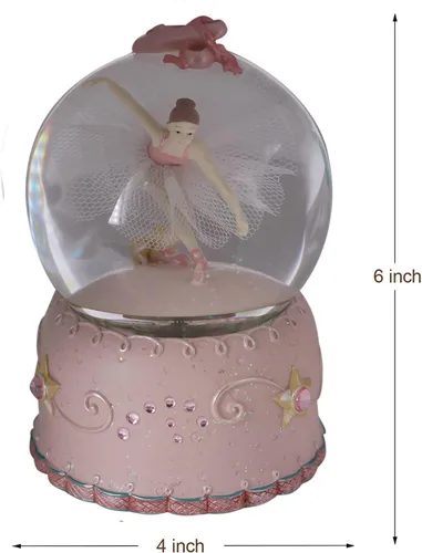 Miniatura 4 de Caja de Música de El Lago de los Cisnes con Bailarina, Luces que Cambian de Color, Bailarina Bailando Pintada a Mano, Globo de Nieve para Ballet