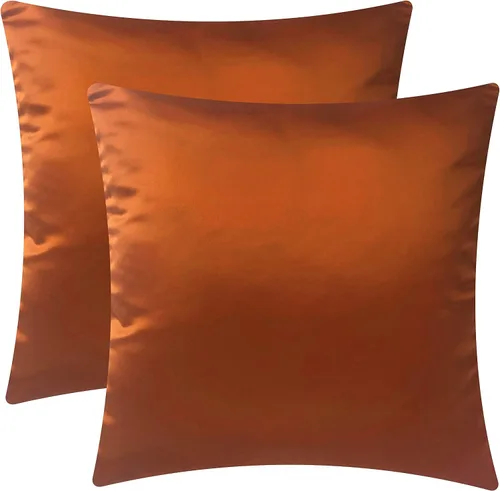 Miniatura 39 de AVKA Studio Fundas de Cojines Decorativos de Satén de Calidad Gruesa - Juego de 2 - Negro 12x12 pulgadas Fundas de Almohada Decorativas - con Forro