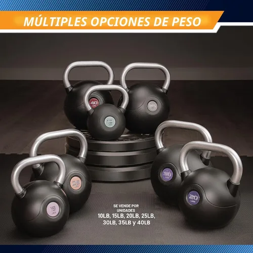 Miniatura 6 de Marcy Pesa rusa recubierta de poliuretano, pesas individuales de 10 a 40 libras con mango de acero texturizado, base plana, entrenamiento de fuerza