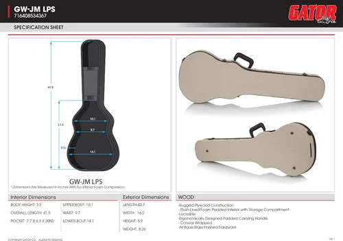 Miniatura 13 de Gator Cases Journeyman Series Deluxe Wood Case for Resonator Style Acoustic Guitars