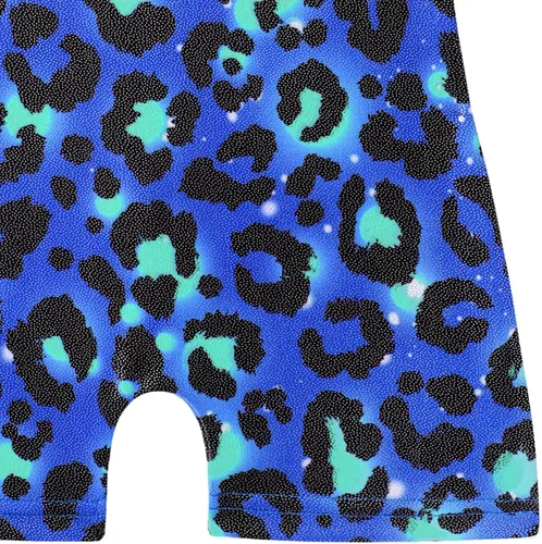 Miniatura 184 de HOZIY - Leotardos de gimnasia con pantalones cortos brillantes para niñas pequeñas; estampados de unicornio, aurora, arco iris, sirena, dinosaurio