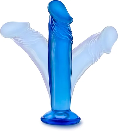 Miniatura 4 de Blush B Yours Sweet n Small - Consolador realista de 6 pulgadas con ventosa - Azul - Pene del punto G para pegging, estimulación anal y vaginal
