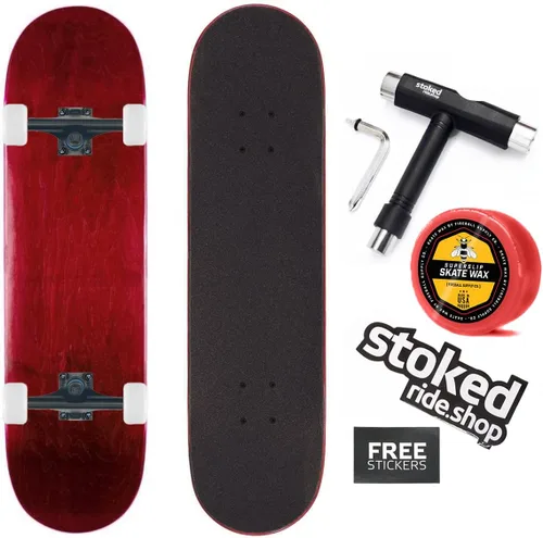 Miniatura 10 de Stoked Ride Shop Patineta completa – Madera de arce fabricada en Estados Unidos – Tabla de skate para adultos, niños, niñas y niños – Totalmente