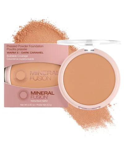 Miniatura 17 de Mineral Fusion Base de maquillaje en polvo prensado, Deep 1, piel media/bronceada con matices dorados, maquillaje de base que desafía la edad