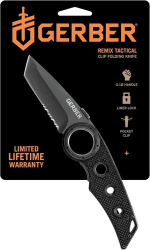 Miniatura 8 de Gerber Gear Remix - Cuchillo de bolsillo plegable, cuchillo de bolsillo de hoja de borde fino de 3 pulgadas para supervivencia y campamento