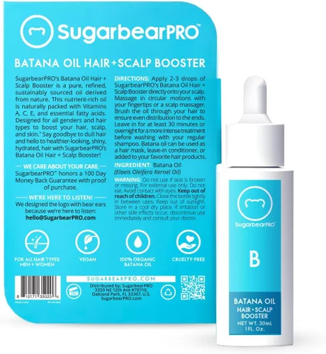 Miniatura 8 de SugarBearPro Batana - Aplicador de aceite para el cabello y cuentagotas de vidrio, 1 oz + gomitas veganas de vitaminas para el cabello, suministro