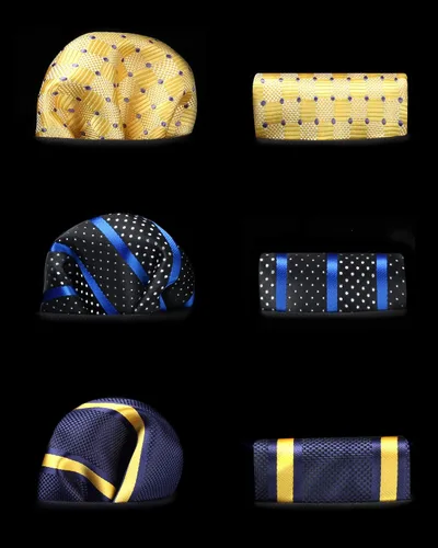 Miniatura 70 de HISDERN Juego de corbatas extralargas para hombre y pañuelo de bolsillo de 63 pulgadas, colección XL, caja de regalo, corbata, lote de 3
