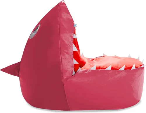 Miniatura 6 de Posh Creations Silla de animales de peluche para niños, organizador de juguetes, funda grande de 30 pulgadas, puf para niños, tiburón verde
