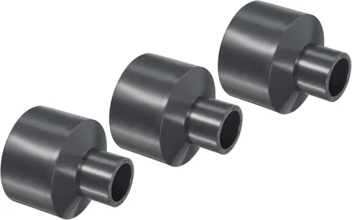 Miniatura 32 de PATIKIL UPVC Reductor de tubería de montaje de 1-1/2 "x 1" Socket Schedule 80, conector adaptador de acoplamiento recto, gris