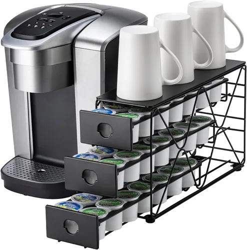 Flagship Soporte para Cápsulas K de 3 Niveles Organizador de Cápsulas de Café para Ahorrar Espacio en Encimera de Cocina (Capacidad para 42 Cápsulas)