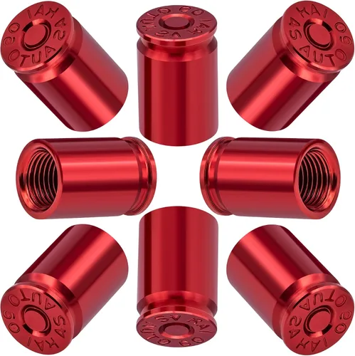 Miniatura 10 de Tapas de válvula de neumático, bala, aleación de aluminio, cubiertas universales a prueba de polvo para automóviles, SUV, camiones, bicicletas