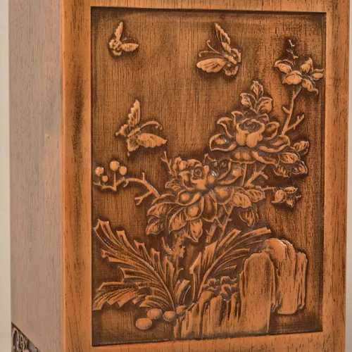 Miniatura 4 de KIMNAG Urna de cremación de madera para cenizas de madera humanas, caja decorativa, urnas funerarias para adultos, hombres y mujeres, con bolsa