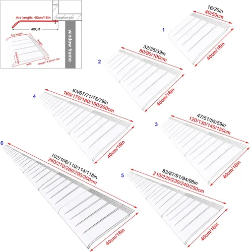 Miniatura 3 de Toldo de patio para puerta delantera al aire libre, toldo de patio, toldo de ventana, cubierta de policarbonato transparente, refugio de protección