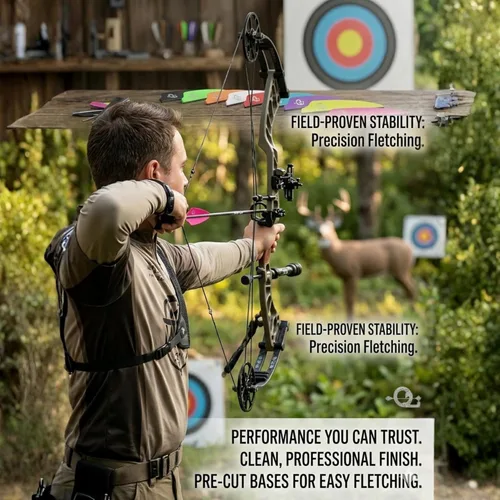 Miniatura 5 de Q2i Zeon Fusion X-II 50pk High-Performance Arrow Fletching Vanes with Tri-Fusion Adhesion Technology for Target Archery Fusion X-II Amarillo 3.5