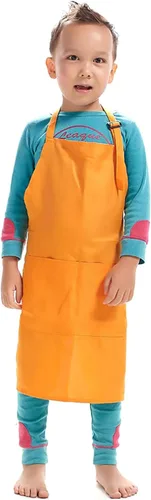 Miniatura 5 de Niños Art Smock Niños Pintura Babero Delantal Kit Artesanía 2 Bolsillos Espaciosos Rojo