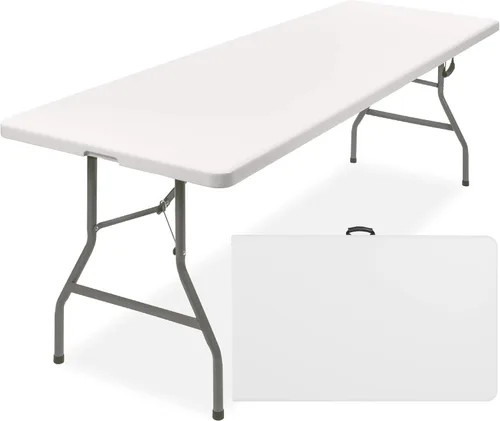 Miniatura 17 de Best Choice Products Mesa plegable de plástico de 6 pies, para interiores y exteriores, resistente, portátil, con asa, seguro para picnic, fiesta