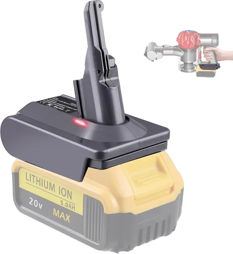 Miniatura 8 de Adaptador DW20V6 - Compatible con aspiradoras Dyson serie V6 y para batería de litio DeWalt 20V