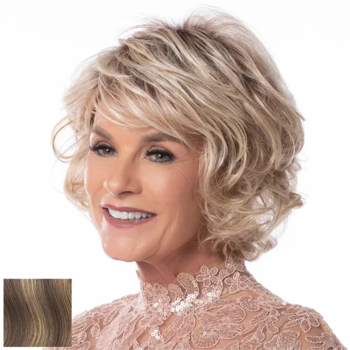 Miniatura 9 de Toni Brattin Encantadora peluca – Corte largo hasta el hombro con capas voluminosas y ondas de rizo suave cónicas – Fibra resistente al calor que se