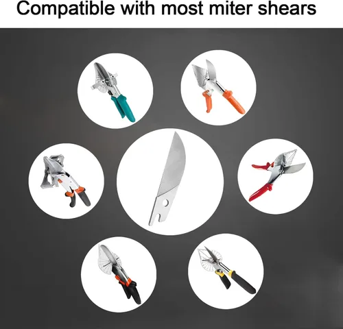 Miniatura 2 de Cuchilla de repuesto para tijeras de inglete, tijeras cortadoras de tijeras, cuchillas de corte angular multiángulo, para manualidades, cuchilla