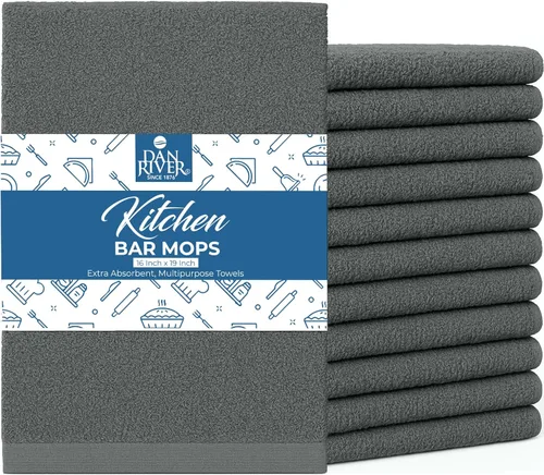 Miniatura 33 de DAN RIVER Paquete de 6 toallas de cocina de alta calidad, 100% algodón (16 x 26 pulgadas), súper suaves, altamente absorbentes, de secado rápido