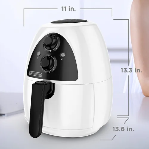 Miniatura 7 de Black + Decker HF110SBD freidora purificadora de 2 lt de acero inoxidable en color negro, Blanco