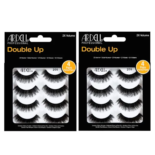 Miniatura 10 de Ardell Double Up Wispies - Pestañas postizas dramáticas de volumen completo, reutilizables y fáciles de aplicar, color negro, 4 pares