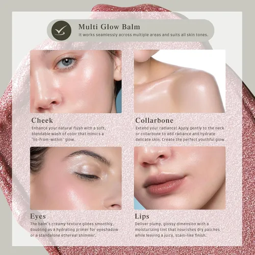 Miniatura 6 de bayfree Bálsamo Multi Glow, rubor en crema para mejillas, maquillaje facial con bálsamo de rubor, acabado radiante, color hidratante, cremoso, Rose
